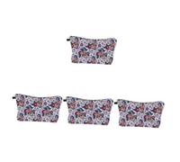 FRCOLOR 4 Pz Borsa Skull baule portaoggetti borsa per il trucco multifunzione borsa per il trucco del dei morti borse cosmetiche pochette trucchi Borsa per cosmetici