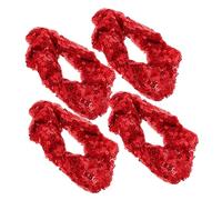 FRCOLOR 4 Pz Cravatta Per Dell'intestino Crasso Glitter Accessori Rave Accessori Per Natalizi Organizer Per Accessori Per Per Ragazze Rosso Tessuto