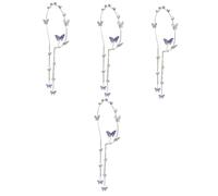 FRCOLOR 4 Pz Fascia con nappa a farfalla accessori per hanfu copricapo da sposa per la sposa copricapo fatato hair charms hair jewelry fascia a farfalla fascia di cristallo Zircone
