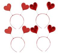 FRCOLOR 4 Pz fascia d'amore barrette hair pin fascia pelosa rossa bopper testa di san oggetti di scena per l'abbigliamento copricapo del degli innamorati stoffa rosso