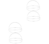 FRCOLOR 4 Pz fascia per a quattro strati base DIY Fascia semplice copricapo d'oro cravatte barrette fermacapelli base fai da te per cornice per ferro da stiro bianca