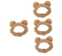 FRCOLOR 4 Pz fascia per il lavaggio del viso dell'orso face tape cura della pelle della fascia asciugamano fascia cerchietto orecchie Fascia in peluche lavare la fascia dell'orso del viso