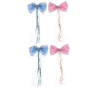 FRCOLOR 4 Pz forcina ad arco hair pin hair bow regalini natalizi accessori per fiocco di neve decorazione di fermagli per forniture natalizie forcina a fiocco di neve