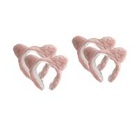 FRCOLOR 4 Pz per orecchie di gatto in peluche Trucco fasce per lo yoga bandana hijab per per il lavaggio del viso volto di lavaggio della elasticità sciarpa