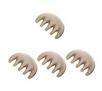 FRCOLOR 4 Pz Pettine Da Massaggio a Cinque Denti Pettine Da Massaggio Cinese Strumento Di Massaggio Gua Sha Piatto Raschiante Naturale Addensare Corna Sprecate Artigianale