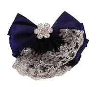 FRCOLOR 4 Pz retine per retina per da balletto barrette forcine bandane clip ad arco per le donne accessori per chignon per da donna cintura in poliestere Blue