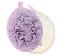 FRCOLOR 4 Pz Salviette per la doccia spugne netto spugna da bagno doccia bolla dentro pouf accessori bagno accessori per bagno lavasciuga per il corpo palla da doccia Materiale in rete PE