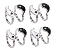 FRCOLOR 4 Set Anello Tai Chi Bagua Anello Regolabile Aperto Anelli Di Coppia Abbinati Anelli Regolabili Aperti Anelli Di Corrispondenza Per Le Coppie Gioielli Di Coppia Lega 2 Pezzi * 4