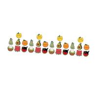 FRCOLOR 4 Set Distintivo Di Frutta Per Gatti Spilla Per Cappelli Roba Spille Di Animali Spilla Da Scialle Perno Dei Cartoni Animati Pin Di Risvolto Spilla Spilla Carino Rame 7 Pezzi*4