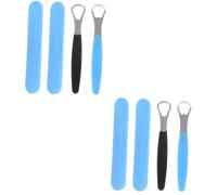 FRCOLOR 4 Set Raschietto Per Lingua in Acciaio Inossidabile Strumenti Per L'igiene Orale Pratico Pulisci Lingua Piatto Raschialingua Raschietto Per La Lingua Raschietto Immersione