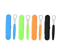 FRCOLOR 4 Set raschietto per lingua spatola inossidabile strumento per la pulizia orale pulitore lingua pulisci-lingua Sicuro pratico pulisci lingua strumento per la pulizia della lingua