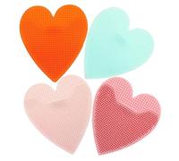 FRCOLOR 4 Spazzole Esfolianti Per La Pulizia Del Viso Con Design A Cuore Strumenti Delicati Per La Della Pelle Per La E Il Massaggio