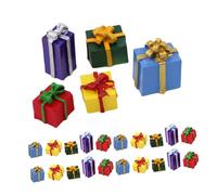 FRCOLOR 40 Mini Resin Boxes Tiny Detailed Ornaments For Holiday Tree Decoration Dollhouse Accessories Creative Diy Craft Supplies