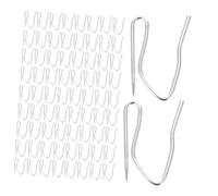FRCOLOR 400 Pezzi Ganci per Tende in Metallo Pesante Ganci Spillo Resistenti per Pieghe Supporto Affidabile per Tende Spesse Compatibili con Pieghe Pinza Facili da Usare Finitura Argento