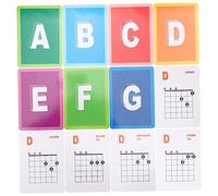 FRCOLOR 49 pezzi Schede Accordi Chitarra Elettrica e Acustica Poster Chord Chart per Principianti Diagrammi Stampa Chiara su Patinata Resistente per Apprendimento e Pratica