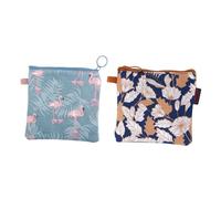 FRCOLOR 4pezzi Borse Canvas Per Sanitary Pads e Monete Di Sacchetti Portatili Pratiche e Colorate Per Donne e Ragazze Design Creativo e Funzionale Per Viaggi e Uso Quotidiano