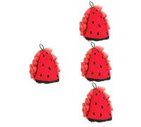 FRCOLOR 4pezzi Cartoon Bath Loofah Spugna Esfoliante Creativa Per Doccia Design Adorabile Forma Di Anguria Facile Da Usare e Leggera Perfetta Per Uso Quotidiano e Viaggi