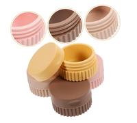 FRCOLOR 4pezzi Contenitori Viaggio in Silicone Piccoli Contenitori Per Cosmetici e Medicinali Bottiglie Ermetiche Per Toeletta Per Viaggi e Organizzazione