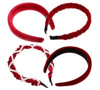 FRCOLOR 4pezzi Fasce Per Capelli Da Donna Larghe Adatte Capelli Corti Lisci Ricci e Mossi Durante Lavaggio Del Viso La Cura Del Viso Acconciatura Esercizio Fisico o Altri Usi Quotidiani