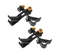 FRCOLOR 4pezzi Morsetto per Asta della Batteria Morsetto per Batteria Metallico Nero Clip Antiurto per Microfono Supporto per Microfono per Batterie Acustiche ed Elettriche