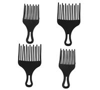 FRCOLOR 4pezzi Pettine Per Capelli in Plastica Pettine Per Capelli Ricci Denti Larghi Antistatico e Modellante e Corti Per Parrucche e Trecce