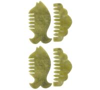 FRCOLOR 4pezzi Pettini Massaggianti Strumenti Per Massaggio Del Capelluto e Del Corpo Combinazione Di Pettine Gua Sha Per Rilassamento e Benessere Totale