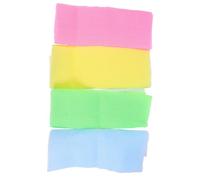 FRCOLOR 4pezzi Scrub Esfoliante Per Doccia Nylon Da Colori Vivaci Per Pulizia Profonda e Rilassante Della Per Massaggi e Esfoliazione Della Schiena Riutilizzabile e Leggero