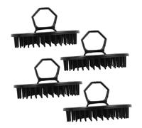 FRCOLOR 4pezzi Spazzola Per Shampoo Portatile Massaggiatore Per Capelluto Esfoliante Per Doccia Da Appendere Semplice Da Usare e Riporre