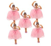 FRCOLOR 5 Bambole Principesse Carillon Decorazioni Ballerine in Miniatura per Accessori Carillon Figure da Collezione per Scenari Eleganti e Incantevoli