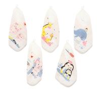 FRCOLOR 5 pezzi Asciugamani in Mussola Strati in Cotone Ipoallergenico Morbidi e Assorbenti per Viso e Bagnetto Ragazzo Ragazza Facili da Lavare e Asciugare per Uso Quotidiano e Viaggi