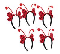 FRCOLOR 5 Pezzi Cerchietto Coccinella per Feste in Maschera Leggero e Comodo in Feltro e Plastica per Costume Insetto per Feste di Compleanno e Party