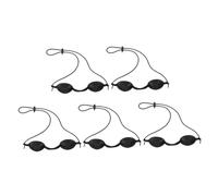 FRCOLOR 5 Pezzi Maschere Protettive per Occhi in Silicone Nero Occhiali Anti-uv per Trattamenti di Bellezza e Relax Protezione Completa Dalla Luce per Adulti e Uso Riutilizzabile