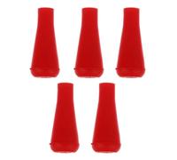 FRCOLOR 5 Pezzi Punta per Freccia in Gomma 6mm Rossa per Tiro Arco, Resistente e Sicura, per Pratica su Ceppi e Frecce in Fibra di Vetro o bambù