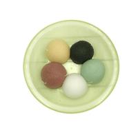 FRCOLOR 5 pezzi Spugne Viso Naturali con Matcha per Sensibile Grassa e Acneica Esfolianti Delicate e Idratanti