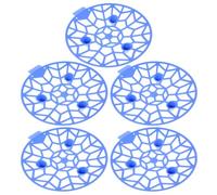 FRCOLOR 5 Pezzi Supporto per Anguria in Plastica Blu, Vassoio Facile da Pulire e Mostra per Frutta Come Anguria e Melone, per Giardinaggio e Fattorie