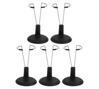 FRCOLOR 5 Pezzi Supporto per Figure Giocattolo e Lightstick, Ferro PVC Nero