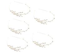 FRCOLOR 5 Pz Cerchietto in salice tempestato di diamanti hair charms hair jewelry cerchietto di perle vite per da sposa Tiara Fascia per da ragazza copricapo di ramo lega