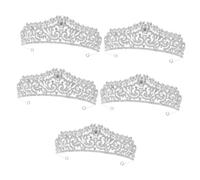 FRCOLOR 5 Pz del bar mitzvà diadema della sposa nuziale decorazioni nuziali da sposa Nozze bandana matrimonio copricapo da sposa per la sposa diadema nuziale glitterato lega Silver