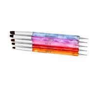 FRCOLOR 5 Pz Manicure in Gel Penna Penne Spazzola Per La Pulizia Delle Unghie Metallico Kit Per Manicure Francese Gel Ricostruzione Unghie Etichetta Kit Unghie Macinino Tavolozza