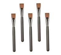 FRCOLOR 5 Pz pennello maschera pennellino makeup brushes makeup Applicatore per maschere makeup brushes facciale labbro maschera pennello a forma piatta Trucco fibra artificiale Black