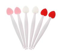 FRCOLOR 5 Set Di Spazzole Per La Pulizia Del Naso Manuale Strumento Per Lo Scrub Delle Labbra in Silicone A Doppia Faccia Sicuro Per La Pelle Portatile 6 Pezzi*5