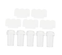 FRCOLOR 5 Set Nail Stamp Tool Kit Per Unghie Nail Stamping Plates Correttore Di Rimozione Collettore Stencil Unghia Blocchi Unghie Kit Pusher Sticky Tabs Per Le Unghie Adesivi Trasparenti