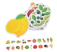 FRCOLOR 50 Adesivi Frutta e Cartoon per Sicuri e Colorati Etichette Educative per Giochi Scrapbooking e Decorazioni Varie