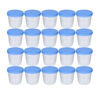 FRCOLOR 50 pezzi Coppette Urina Test in Plastica Spessa con Coperchio Sigillato Contenitori Campionamento Liquidi con Misurino Accessori Raccolta Urine Sicuri e Resistenti Colore Casuale