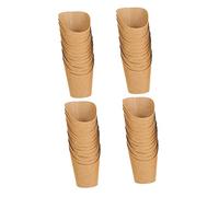FRCOLOR 50pezzi Bicchieri Per Snack in Carta Kraft Porta Patatine Fritte Portatili Piccoli Bicchieri Per Snack Da Contenitori Per Snack in Carta Kraft Accessori Per Feste e Celebrazioni