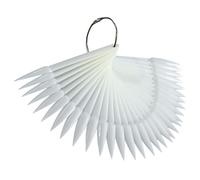 FRCOLOR 50pezzi Fan Shaped Nail Tips for Art Display and Practice Beige Nail Palette for Beginners Smooth Plastic Design with Easy Reordering System