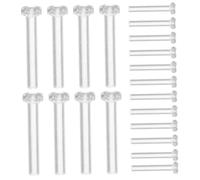 FRCOLOR 50pezzi Fermagli Per Orecchini Trasparenti in Plastica Antiallergica Fermacollo Flessibili e Resistenti Per Protezione Dei Perni Accessori Per Te e Bigiotteria