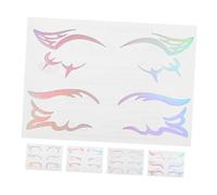 FRCOLOR 5fogli Adesivi Autoadesivi Per Occhi Impermeabili Adesivi Temporanei Per Eyeliner Olografici Per Trucco Viso Da Festival Per Carnevale Feste Cosplay