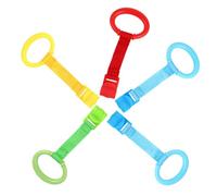 FRCOLOR 5pezzi Anello da Tirare per Ragazzo per Ragazza Anello da Tirare per Culla Strumento per Imparare Camminare Aiuta Stare in Piedi Colori Delicati Bordi Lisci Leggero Stili multipli