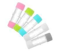 FRCOLOR 5pezzi Custodia per Lenti Rgp Doppia Testa Chiusura Ermetica Supporto Barilotto Trasparente per Conservazione delle Lenti Contatto Portatile Adatto ai Viaggi Uso Quotidiano